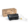 Schwarzer Kyocera Toner TK-3440 mit Verpackung und transparentem Resttonerbehälter.