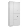 C+P Schließfachschrank Classic PLUS mit Sockel 3 Abteile 12 Fächer verkehrsweiß Produktbild pa_produktabbildung_1 S