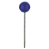 Dunkelblaue Markierungsnadel mit kugelförmigem Kopf und spitzer Metallspitze.