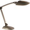 Moderne Tischleuchte mit verstellbarem Doppelarm und blendfreiem LED-Reflektor.