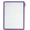 Sichttafel SHERPA® PANEL in blauviolett mit transparentem Einsatz und seitlichem Reiter.