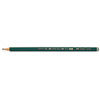 Bleistift CASTELL® 9000 4H in dunkelgrüner Farbe, ohne Radierer, seitliche Ansicht.