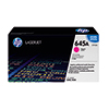 HP Toner 645A magenta in einer Verpackung mit Farbsymbolen und Druckbeschreibung.