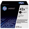 Schwarze HP Toner-Kartusche 42A in Originalverpackung, geeignet für HP LaserJet Drucker.