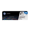 HP Toner 304A schwarz in einer rechteckigen Verpackung mit Produktinformationen auf der Seite.