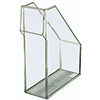 Transparenter Stehsammler für Zeitschriften und Broschüren in schmaler Form.