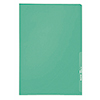 Grüne Sichthülle für DIN A4 Unterlagen, frontal von vorne sichtbar.