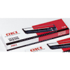 OKI Druckerfarbband in Verpackung, für Modelle 393/395, auf rotem und weißem Hintergrund.