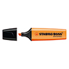 Oranger STABILO Textmarker BOSS ORIGINAL mit abgenommenem Deckel und sichtbarer Spitze.