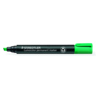 Permanentmarker mit grünem Stift und schwarzem Gehäuse, ideal für verschiedene Oberflächen.
