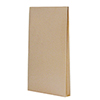 Faltentasche ohne Fenster im Format DIN B4 in beiger Farbe, aufrecht stehend.