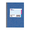Blaue, liniierte Kladde im DIN A5 Format mit 96 Blatt und grauem Rückenteil.