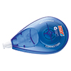 Korrekturroller in blauer Farbe mit transparentem Gehäuse und ergonomischem Design.