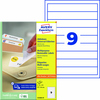 Avery Zweckform Ordnerrückenschild in Verpackung mit Ordnern zur Beschriftung und Design-Vorlage.
