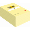 Gelbe Post-it® Haftnotizen in einem Stapel, Größe 102 x 152 mm.