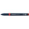 Tintenroller mit Konusspitze in blau mit rotem Griff und schwarzer Mine, Modell Topball 811.