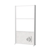 MAUL Stellwand MAULconnecto 1 x Akustikwand, 2 x Whiteboard weiß, hellgrau silber Produktbild pa_produktabbildung_1 S