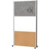MAUL Stellwand MAULconnecto 1 x Pinntafel, 1 x Whiteboard, 1 x Akustikwand Produktbild pa_produktabbildung_1 S