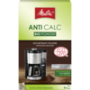 Paket des Melitta Entkalkers ANTI CALC Bio Pulver mit Abbildung einer Kaffeemaschine.