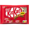 Rotes Verpackungspaket mit 13 Mini KitKat Schokoriegeln, sichtbar auf der Vorderseite.