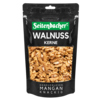Tüte mit Seitenbacher Walnusskernen, sichtbar gefüllt mit ganzen, knackigen Walnüssen.