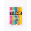 Flipchartblock mit buntem Design und dem Schriftzug "Hi, ich bin THINK" für Design Thinking.