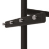 Standgarderobe mit mehreren Haken in modernem Design, detailreiche Nahaufnahme der Hakenleiste.