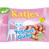Katjes Yoghurt-Gums Packung mit bunten Fruchtgummis und einer Zeichnung einer Katze.