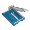 Dahle Hebelschneider 867 mit blauem Schneidebrett und Hebelmechanismus auf weißem Hintergrund.