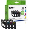 KMP Tintenpatronen Multipack in Schwarz, Cyan, Magenta und Gelb, verpackt in einer Verkaufsbox.