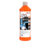 Orangenflasche mit Mr Muscle Abflussreiniger, geeignet für verschiedene Abflussrohre.