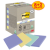 Vorratspack mit Post-it Recycling Haftnotizen in verschiedenen Farben und Aufschrift '8+2 GRATIS'.