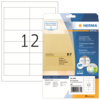 Transparente Folienetiketten in Packung, Maße 97 x 42,3 mm, mit anderem Etikett im Hintergrund.