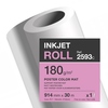 Rollenpapier für Inkjet-Drucker in matt, 180 g/m², mit Hinweis auf Maße und Anwendung.