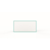 Helles, rechteckiges Whiteboard mit hellblauem Rahmen und einer Größe von 96 x 48 cm.