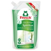 Nachfüllpackung für Frosch Glasreiniger Spiritus mit ergonomic Design und abgebildetem Fenster.