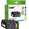 KMP Tintenpatronen im Multipack für HP 950XL/951XL in schwarz, cyan, magenta und gelb.