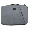 Graue Notebookhülle Sleeve mit Reißverschluss und Griff für Laptops bis 14 Zoll.