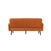 Rückansicht eines braunen Sofa easyChair LISBOA mit schwarzen Beinen.
