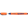 Tintenroller in orange mit blauer Spitze und Kappe, seitlich abgebildet.