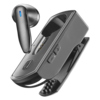 Mono-Bluetooth-Headset mit Ladestation und Clip zur Befestigung an der Kleidung.