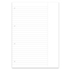 Linierte Blatt mit Rand im Format DIN A4, geeignet für Collegeblöcke.