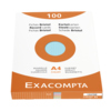 Exacompta Karteikarte DIN A4 kariert je 25 x grün, rosa, gelb, azurblau Produktbild pa_produktabbildung_1 S