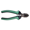 Zange mit grünen, ergonomischen Griffen und einer geschliffenen Schneide.
