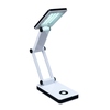 Mobile, moderne LED Schreibtischlampe mit verstellbarem Arm und unabhängiger Stromversorgung.