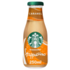 Flasche mit caramelgefülltem Frappuccino, 250 ml, mit Schalensiegel und typischem Logo.