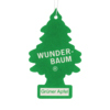 Grüner Duftbaum in Form eines Tannenbaums mit der Aufschrift "Wunder-Baum" und "Grüner Apfel".