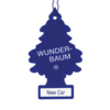 Blauer Duftbaum in Form eines Baumes mit der Aufschrift "New Car".
