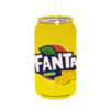 Duftbaum in Form einer Fanta-Zitronen-Dose mit gelbem Design und Logo.