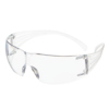 Transparente Schutzbrille mit umschließendem Design und Antikratz- sowie Antibeschlag-Beschichtung.